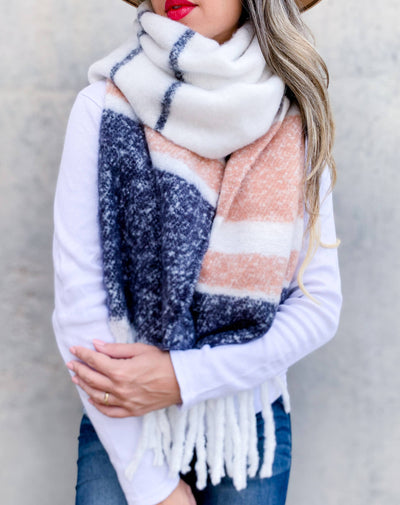 cozy striped scarf